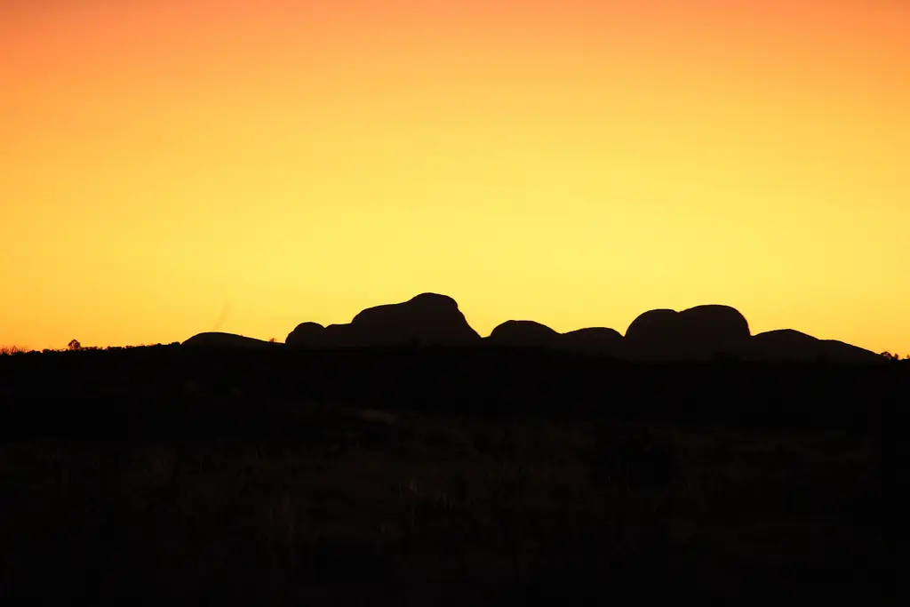 Kata Tjuta domes glowing at sunset
