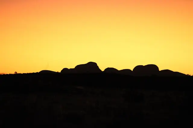 Kata Tjuta domes glowing at sunset