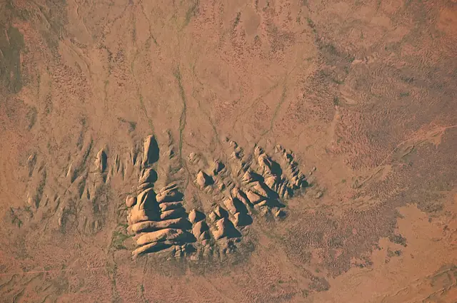 The domes of Kata Tjuta rising from the desert in Uluru-Kata Tjuta National Park
