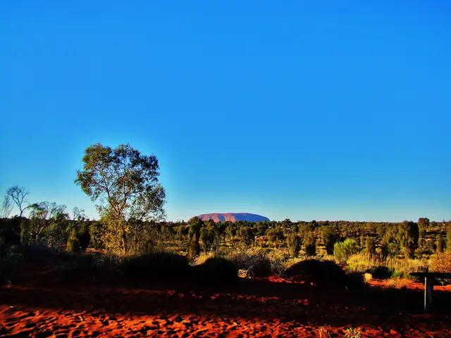 View of Uluru from the Naninga Lookout in Yulara